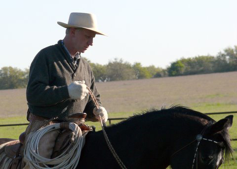 Buck riding Rebel