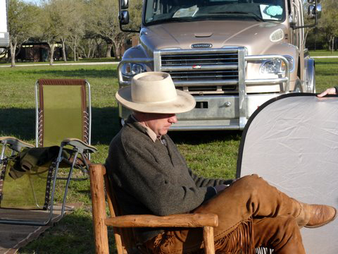 Buck while setting up lighting