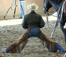 Buck showing stretching technique