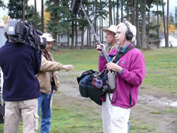 Vern Smith and Buck Brannaman with crew