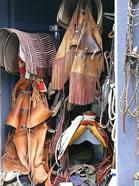 Traveling tack room in Buck's Trailer