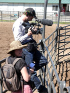 Guy Mossman and Lisa Hepner on location