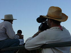 Filming Buck coaching Ali