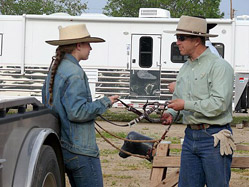 Reata Brannaman and Shayne Jackson, owner of McGuinness Meadows Ranch