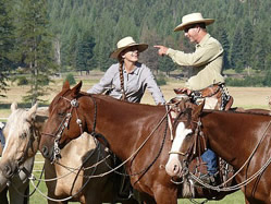 Reata Brannaman and Shayne Jackson in clinic