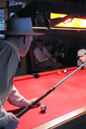 Buck shooting pool