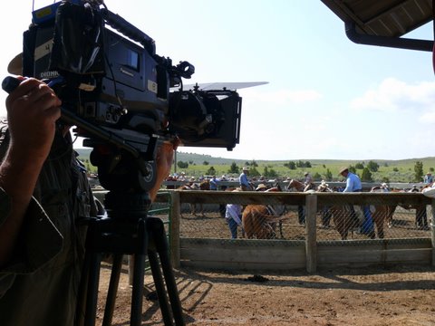 Charles Debold filming colt class