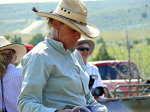 Betty Staley concentrating