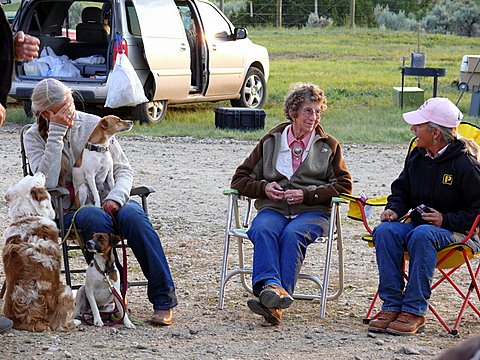 Betsy Shirley holding court