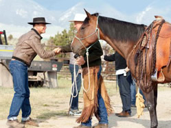 Ty Heth greeting Buck Brannaman