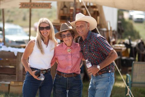 Johnny France's daughter, Cathy, Betsy Shirley, and Johnny 