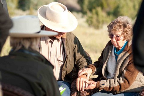 Cindy Meehl interviewing Buck Brannaman and Betsy Shirley