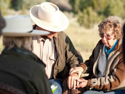 Cindy Meehl interviewing Buck Brannaman and Betsy Shirley