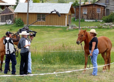 Cindy and crew interviewing Paige